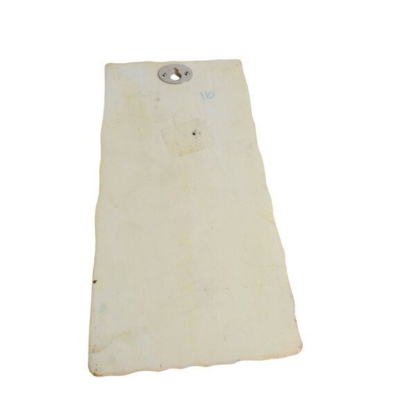 Vintage 1990s E. Smithson Plaque Tile Folk Art 3D Cat Snow Rose Wall Decor - Picture 5 of 9